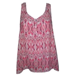 Red & White Racerback top Medium